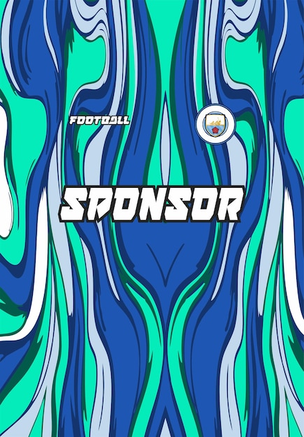 a blue and green background with the words football club on it