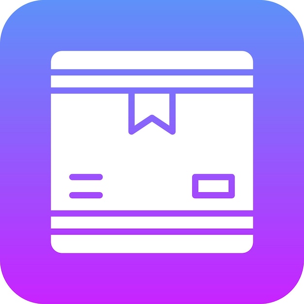 a blue and purple logo with a white sticker on it