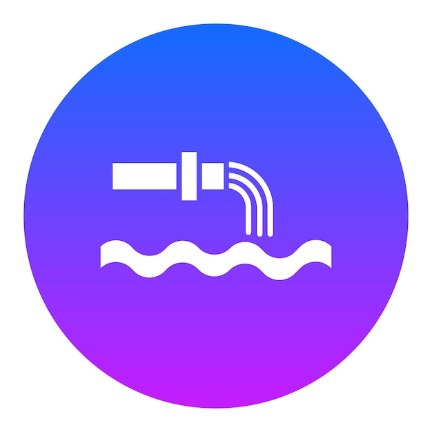a blue and purple sign that says the logo of the water