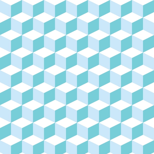 a blue and white geometric pattern of squares with squares and triangles