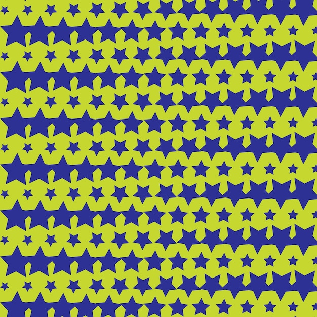 a blue background with stars and a yellow background