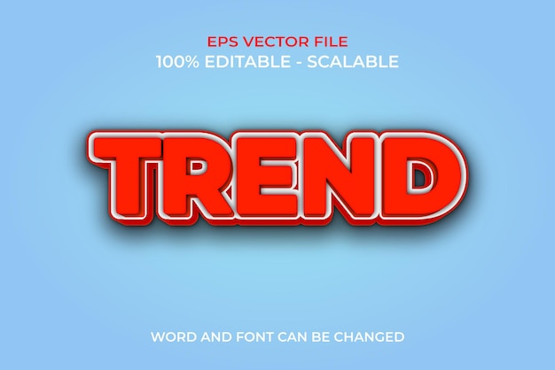 A blue background with the word trend written in red.