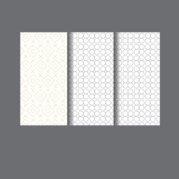 a book with a pattern of a design on it