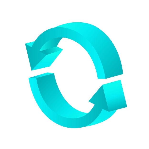 A circle arrow logo design