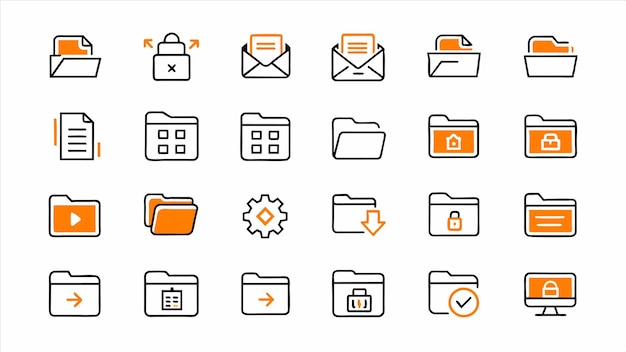 a collection of business icons including one of the icons for the website
