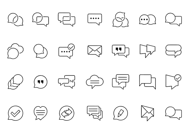 a collection of different icons including one that says mail