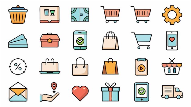 a collection of different items including a shopping cart a shopping cart and a shopping cart