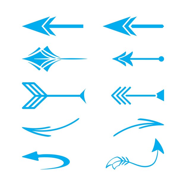 A collection of directional arrow icons