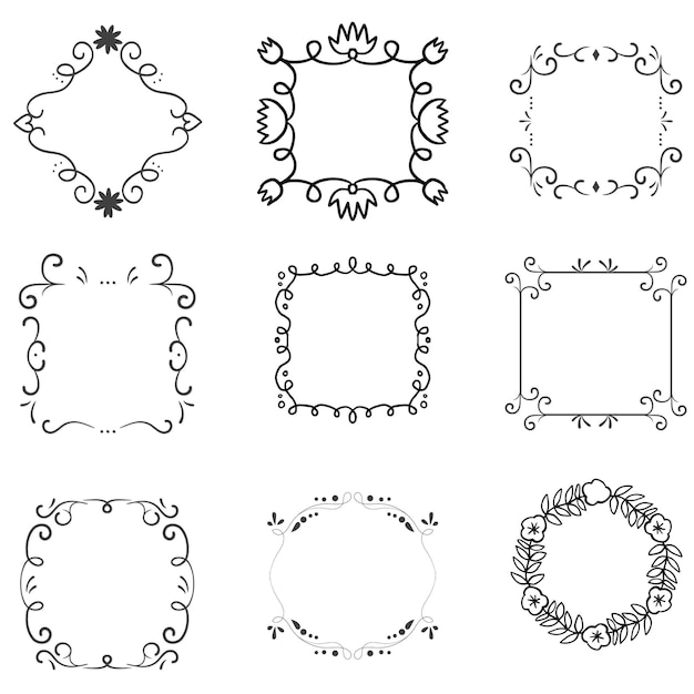 a collection of frames with a design that says quot the word quot on the bottom