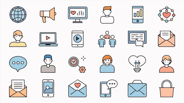 a collection of icons including a sound and sound
