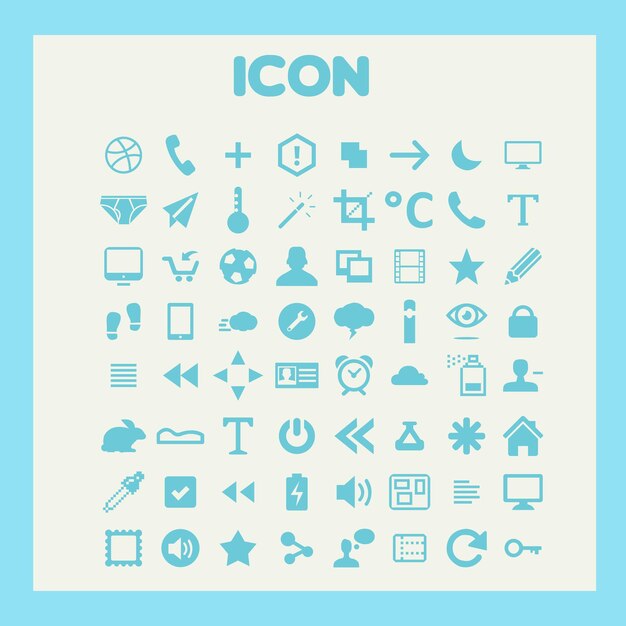 a collection of icons including one that says icon