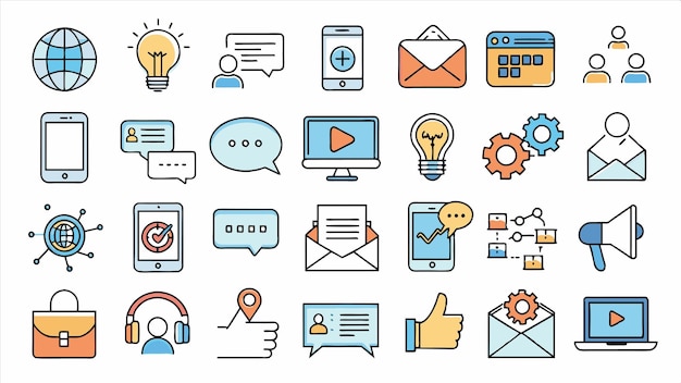 a collection of icons including one that says  smart