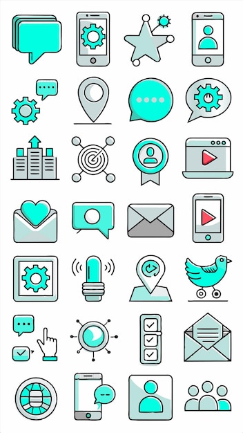 a collection of icons including one that says quot the time is 3 00 quot