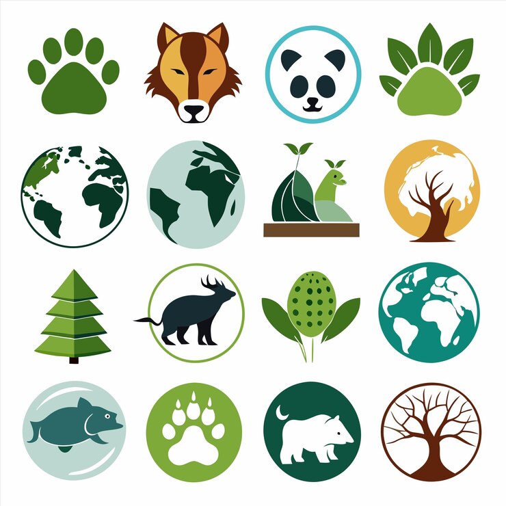 Vektori a collection of images including animals and animals