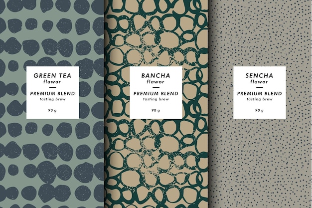 A collection of seamless vector patterns featuring intricate floral designs perfect for tea