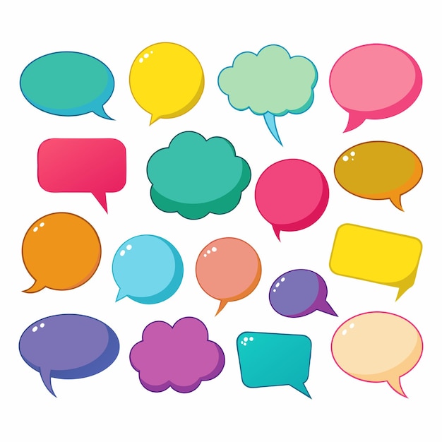 a collection of speech bubbles with the word cloud on the bottom
