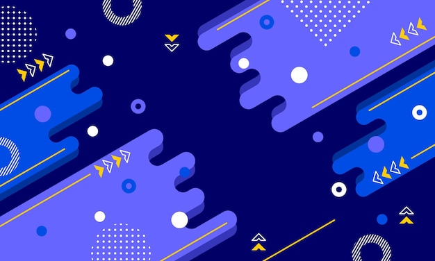 a colorful abstract background with a blue and yellow circle and arrows