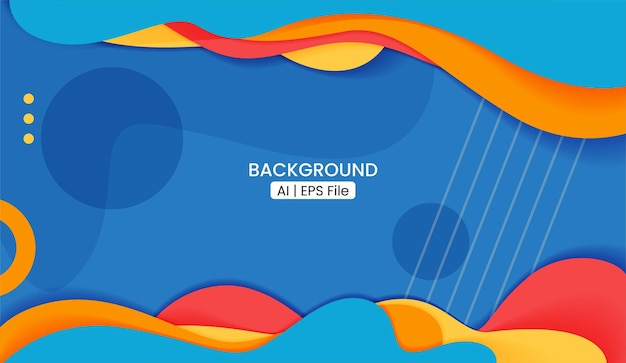 a colorful background with a blue and orange wave