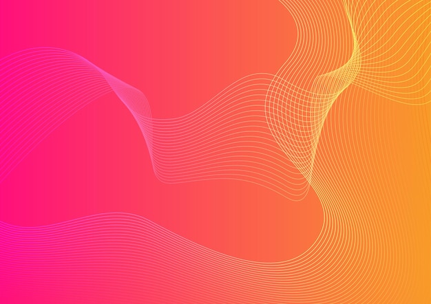 a colorful background with a wavy design in pink and orange