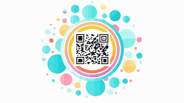 a colorful circle with a code on it and a multicolored circle with a bar code on it