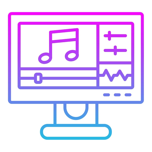 a colorful computer screen with a picture of a music keyboard and a colorful background