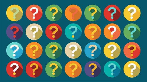 a colorful design with many different colored circles and a blue background