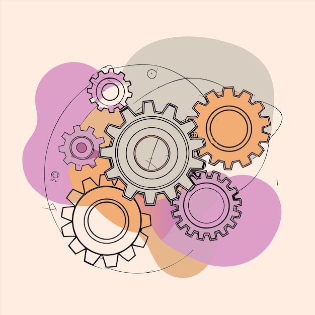 a colorful image of a colorful gears with the word quot t quot on the top