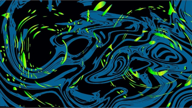 a colorful image of a green and blue abstract design