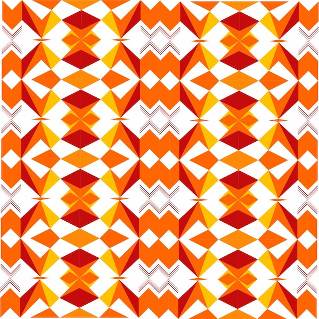 a colorful pattern with squares and triangles in orange and yellow