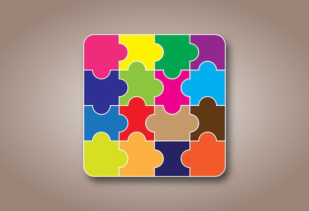 a colorful puzzle pieces