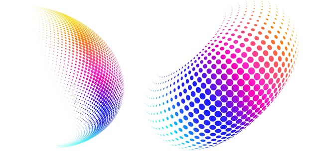 A colorful sphere with a hole in the middle
