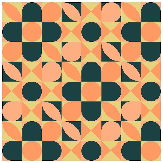 a colorful square with a pattern of squares and a yellow and orange background