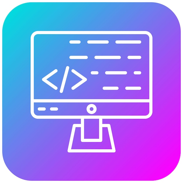 a computer monitor with a blue and pink background with a blue and pink border