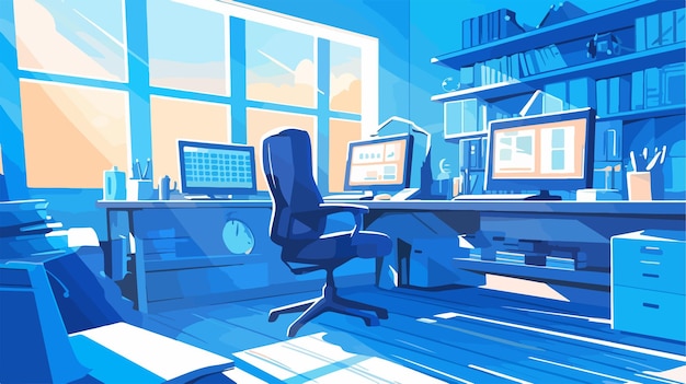 a computer screen with a blue background and a computer monitor with the words  do not enter  on the screen