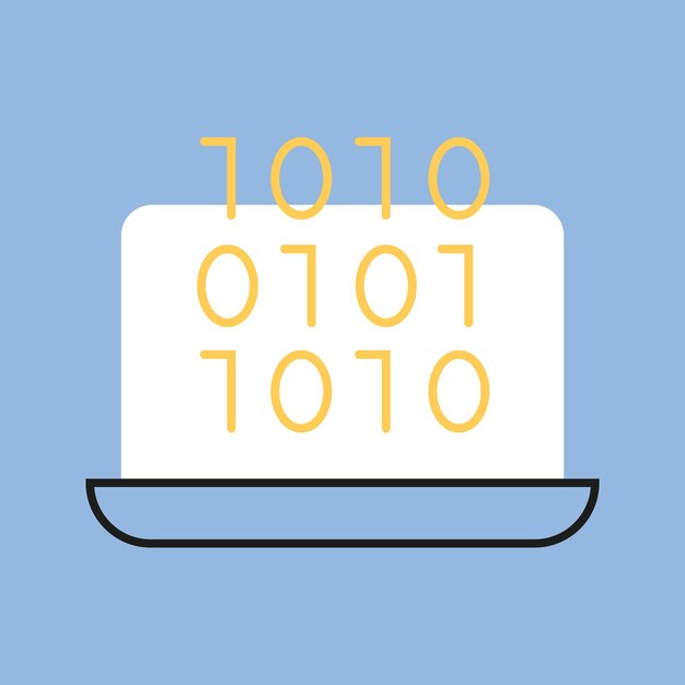 a computer work the icon blue background programming write code code programmer working with