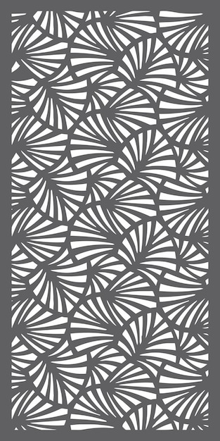 a cut out panel with a pattern of the number 4 on it.