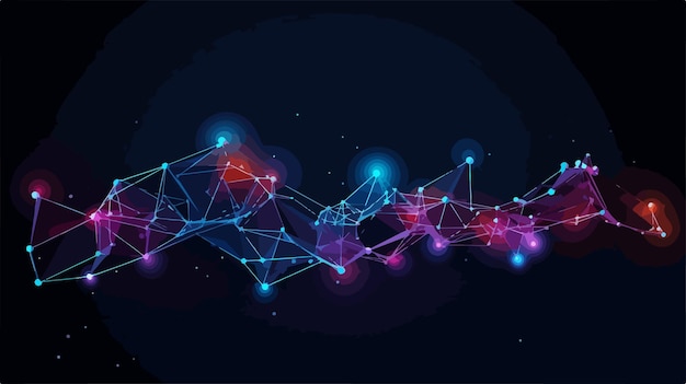 a digital illustration of a complex network of connected lines