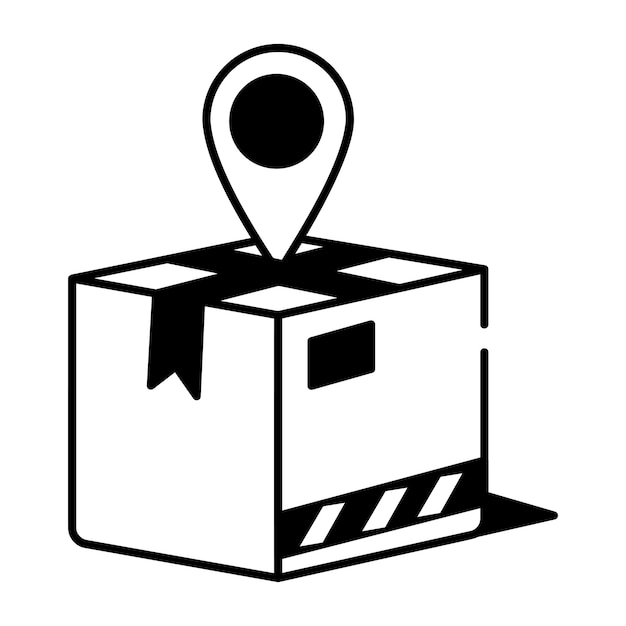 A doodle style illustration of delivery location