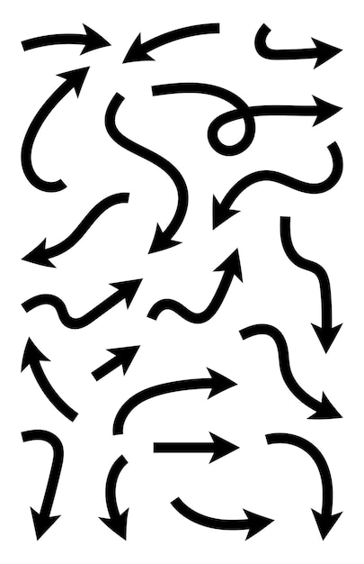 a drawing of a black arrow with the word  arrow  on it