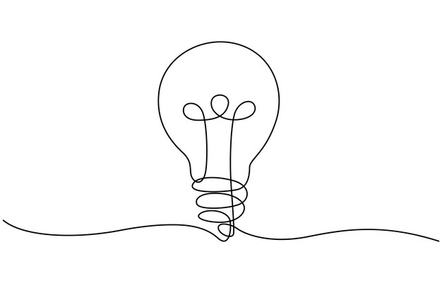 a drawing of a light bulb with a line through it