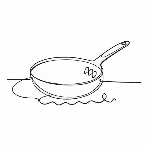 a drawing of a pan with a picture of a cup with a picture of a letter h on it