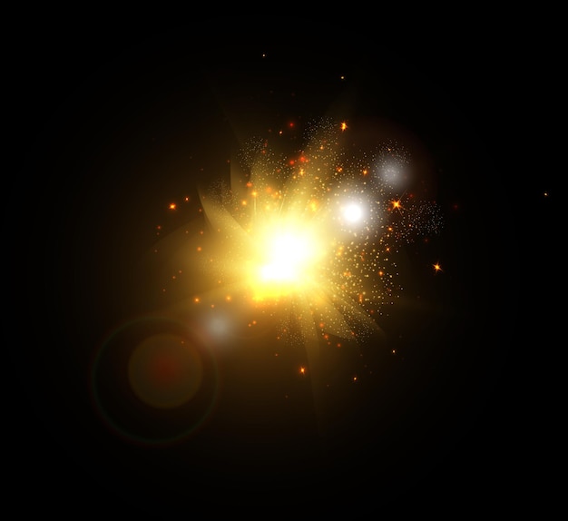 a flash of the sun in galactic space