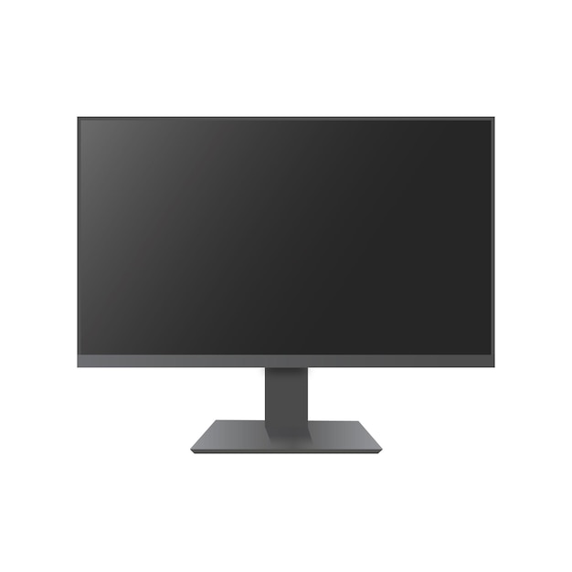 a flat screen monitor with a black background and a white background