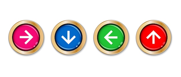 a green arrow pointing to the right and the blue circle on the left