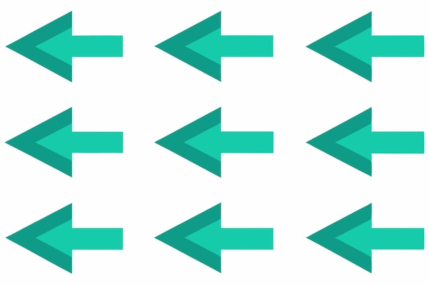 a green arrow with arrows pointing to the right