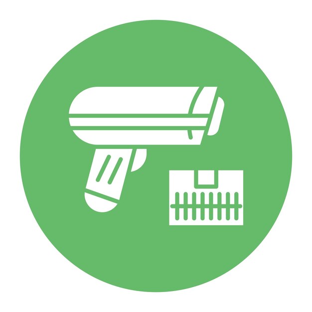 a green circle with a tool on it