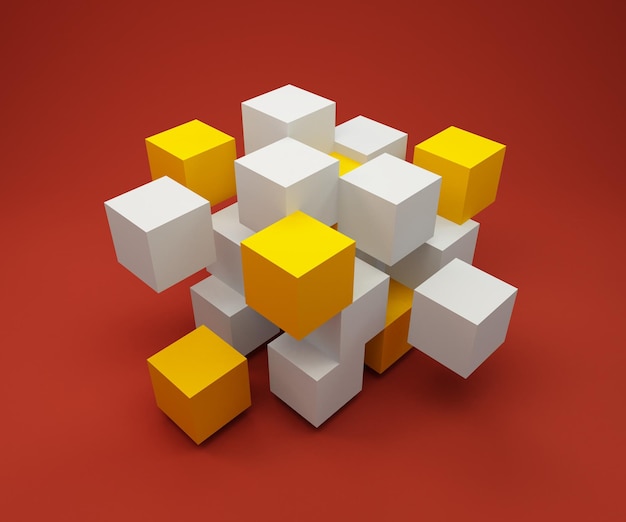 A group of cubes with the word " on them " on the bottom.