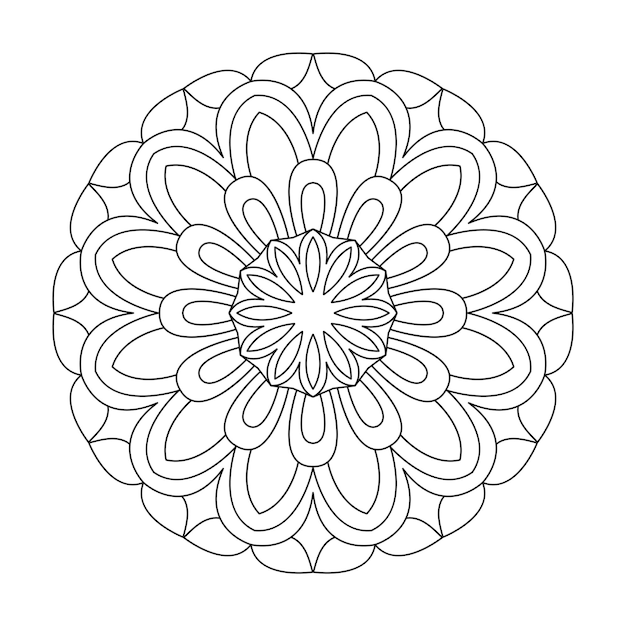 A harmonious blend of stock colors against a soft mandala for coloring book page