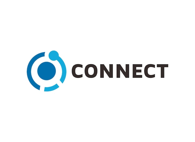 A modern logo featuring a blue circle and the word quotCONNECTquot in a sleek font