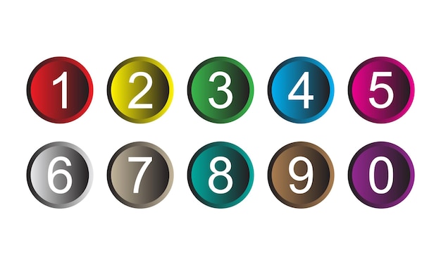 a number of buttons with the number 2 on them